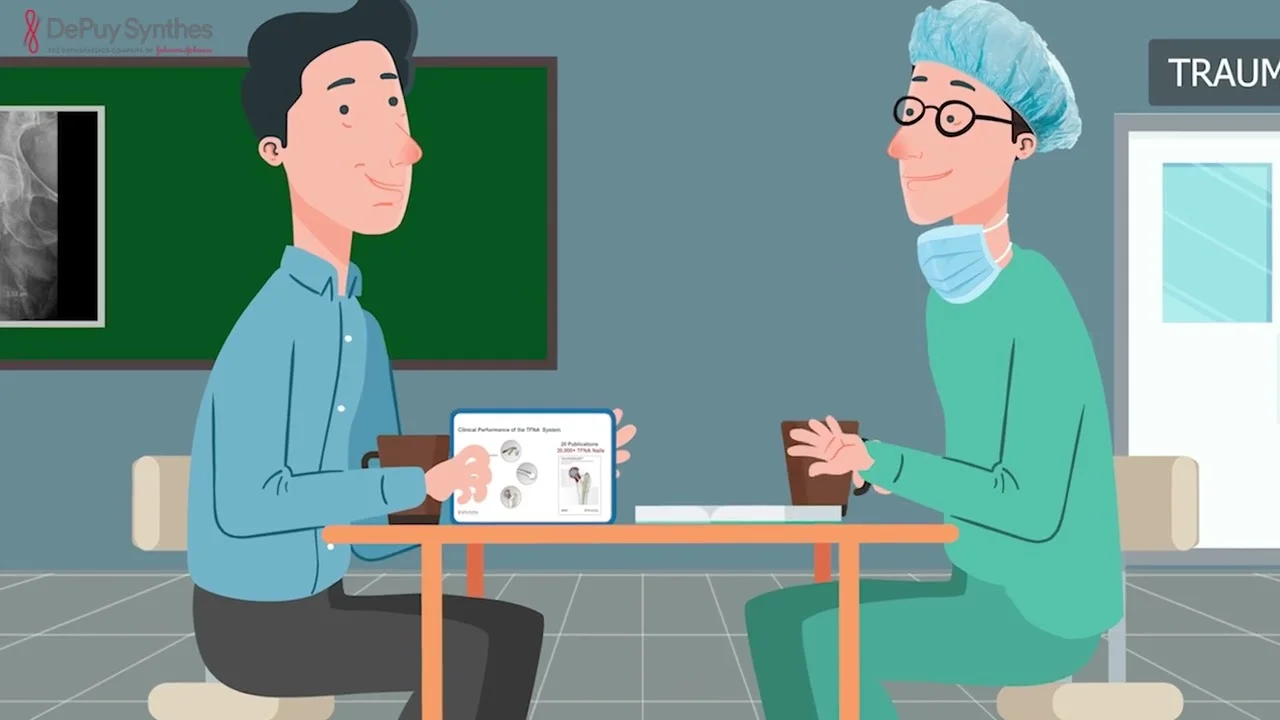 Orthopedic Surgery Animation | Trochanteric Fixation : Depuy Synthes, Johnson and Johnson