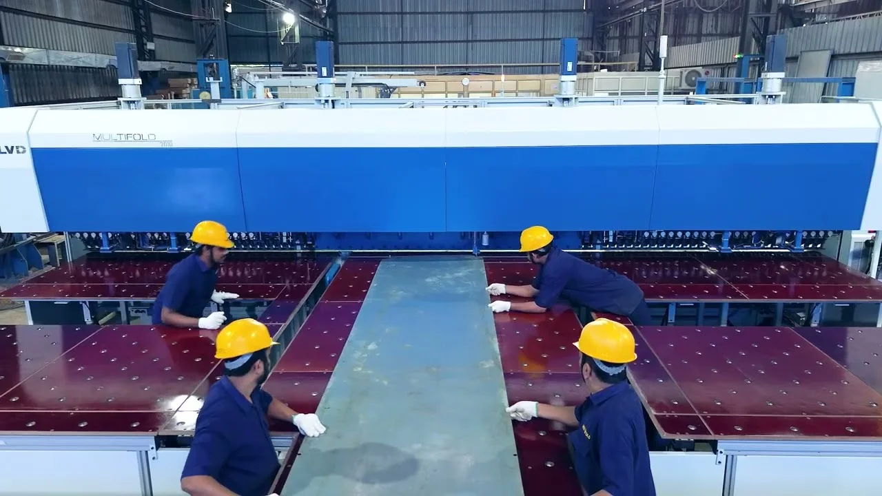 Large Panel Bending Machine Demonstration Video for Sheet Metal Manufacturing : LVD Multifold